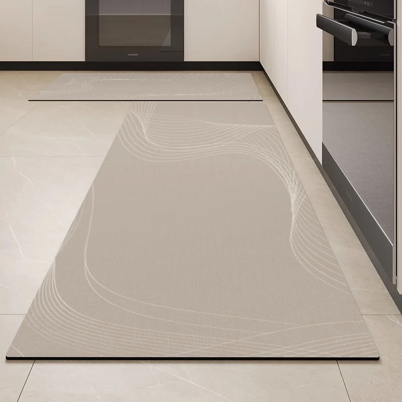 Abstract Line Art Non-Slip Kitchen Mat Stornfield