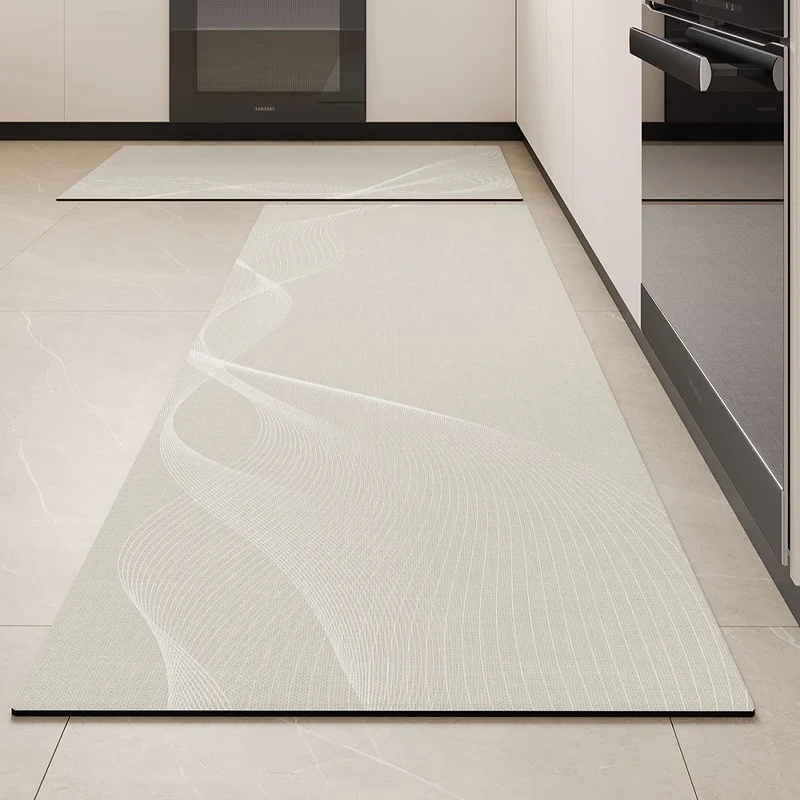 Abstract Line Art Non-Slip Kitchen Mat Stornfield