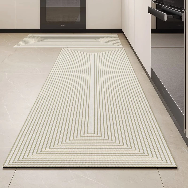 Abstract Line Art Non-Slip Kitchen Mat Stornfield