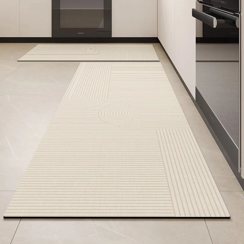 Abstract Line Art Non-Slip Kitchen Mat Stornfield