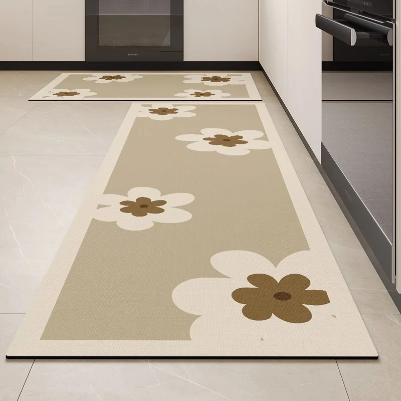 Abstract Line Art Non-Slip Kitchen Mat Stornfield