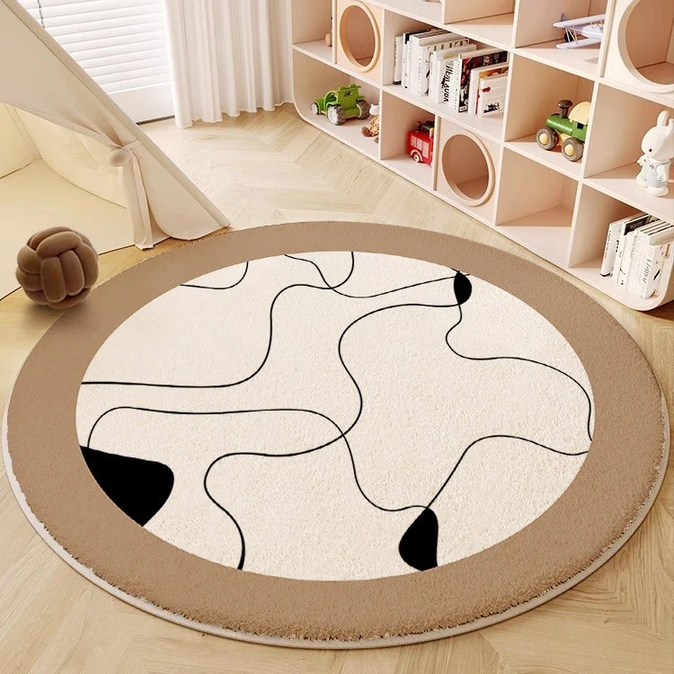 Abstract Circular Area Rug Stornfield