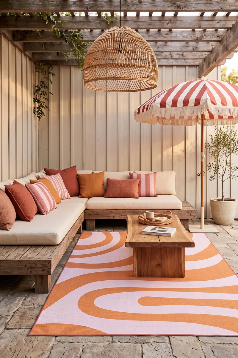Outdoor Oceane Blume Teppich