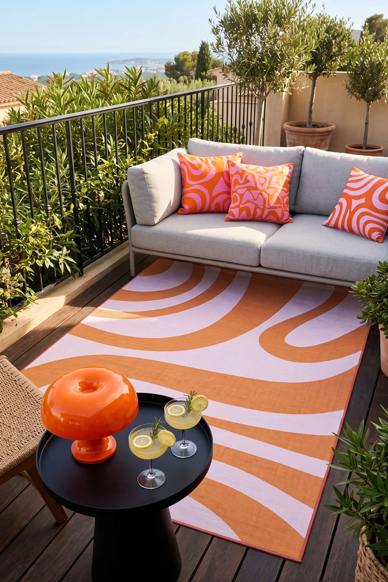 Outdoor Oceane Blume Teppich