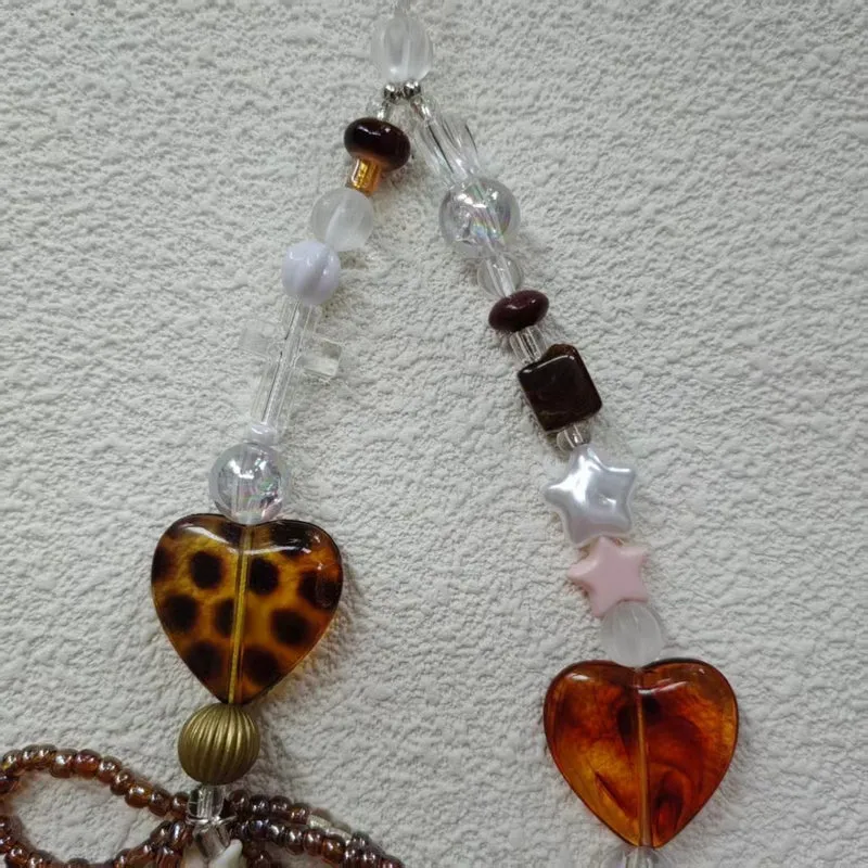 Beaded Heart Charm Necklace Stornfield