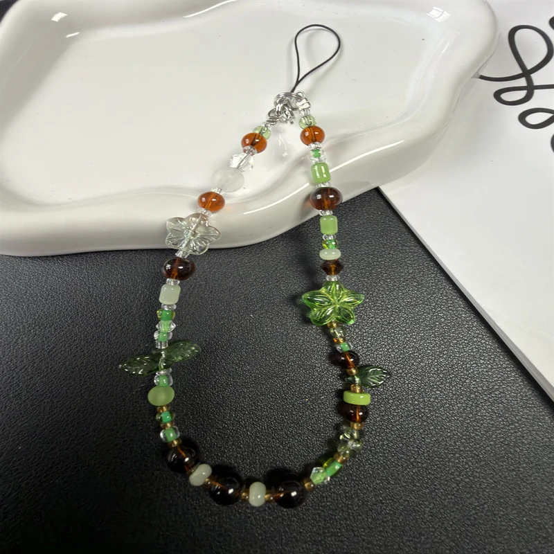 Beaded Floral Charm Phone Lanyard Stornfield