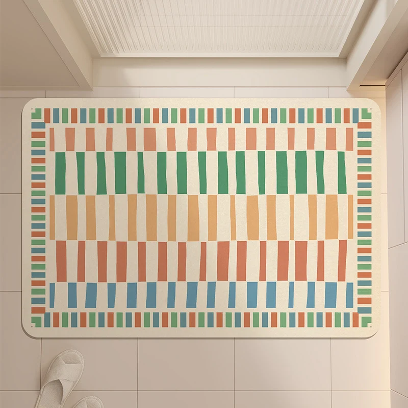 Stylish Geometric Pattern Bath Mat Stornfield