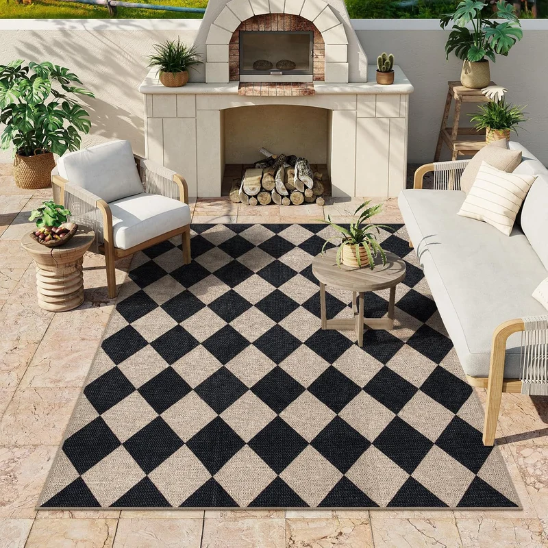 Stylish Diamond Pattern Outdoor Area Rug Stornfield