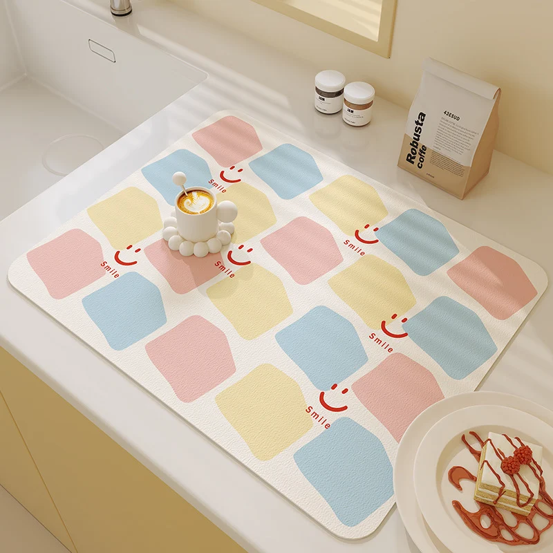 Smiling Faces Kitchen Mat Stornfield