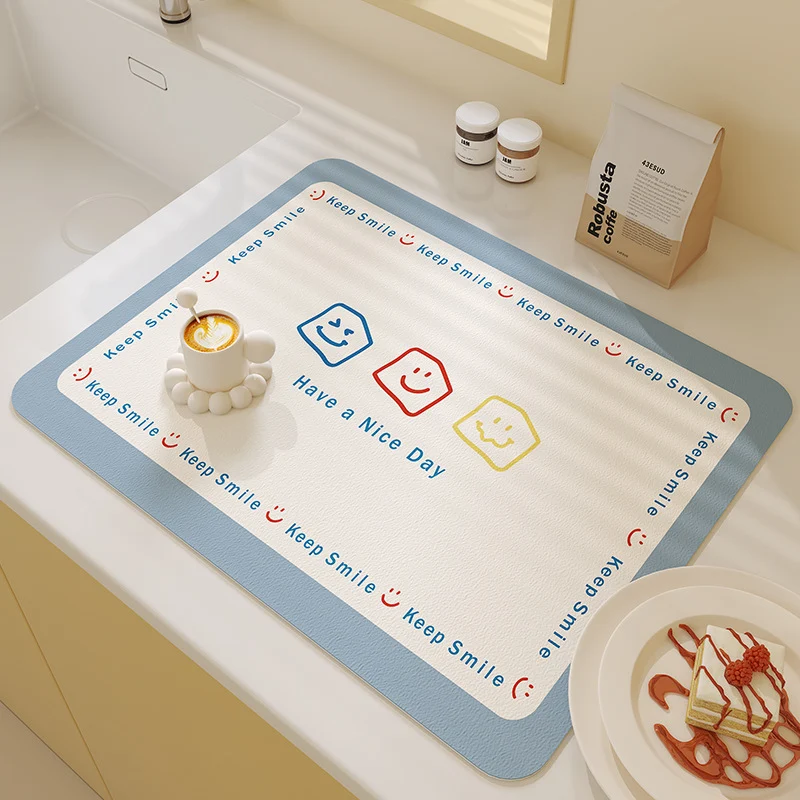 Smiling Faces Kitchen Mat Stornfield