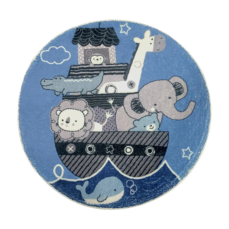 Rabbit-Themed Round Area Rug Stornfield