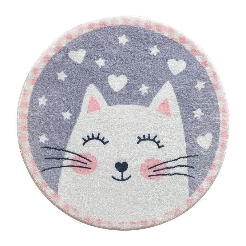 Rabbit-Themed Round Area Rug Stornfield
