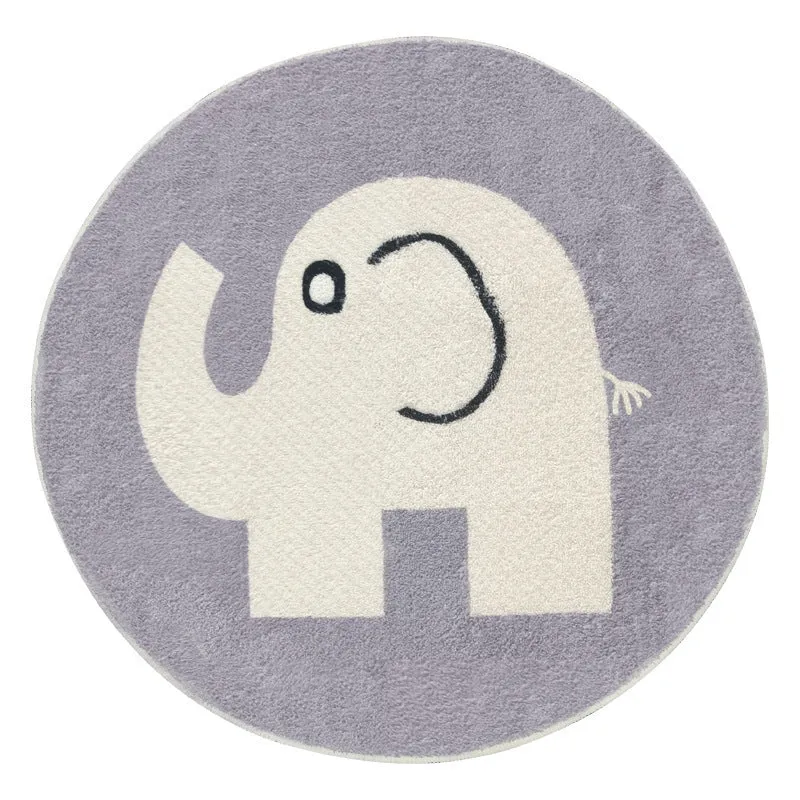 Rabbit-Themed Round Area Rug Stornfield