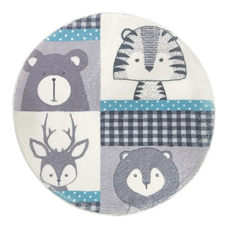 Rabbit-Themed Round Area Rug Stornfield