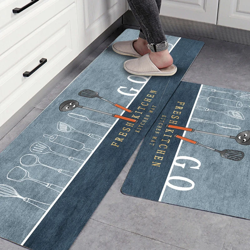 Plush Textured Kitchen Floor Mat Stornfield