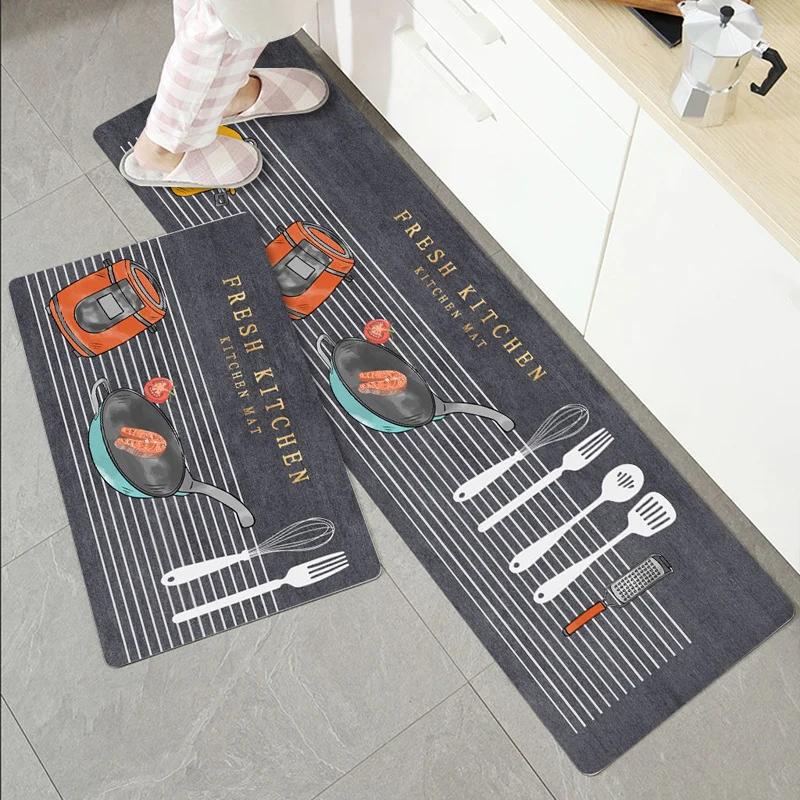 Plush Textured Kitchen Floor Mat Stornfield