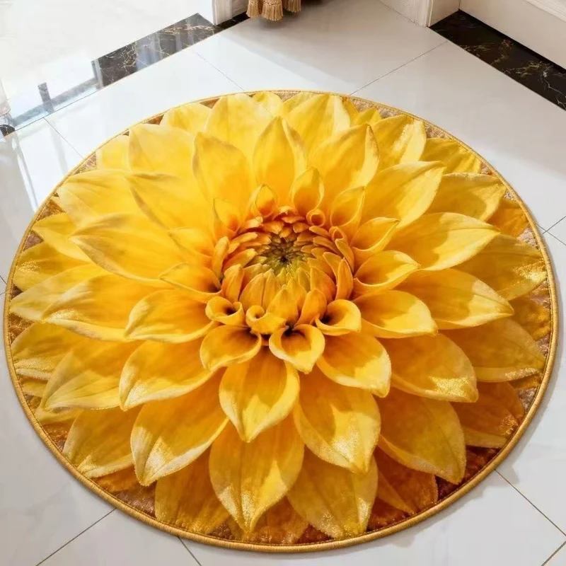 Plush Sunflower Decorative Area Rug Stornfield