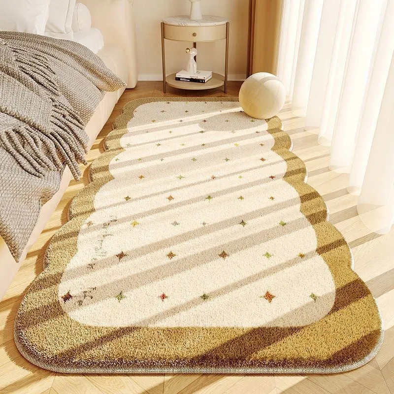 Plush Scalloped Decorative Area Rug Stornfield