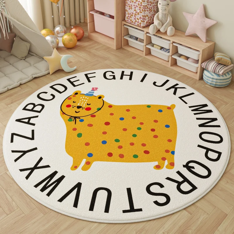Playful Inspirational Round Area Rug Stornfield