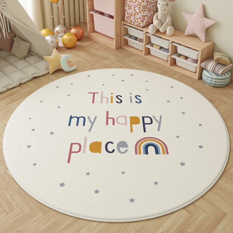 Playful Inspirational Round Area Rug Stornfield