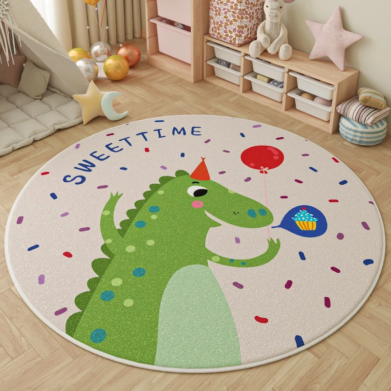Playful Inspirational Round Area Rug Stornfield