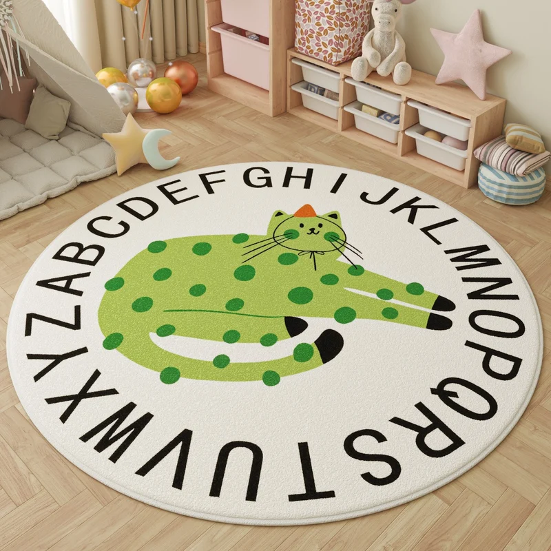 Playful Inspirational Round Area Rug Stornfield
