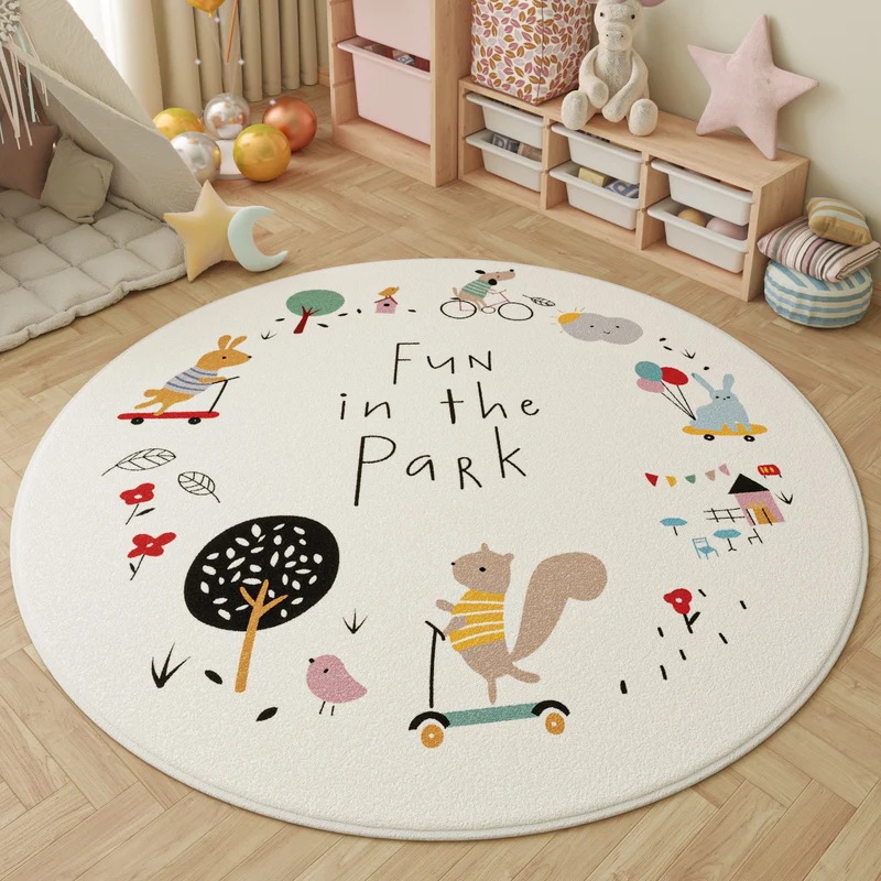 Playful Inspirational Round Area Rug Stornfield
