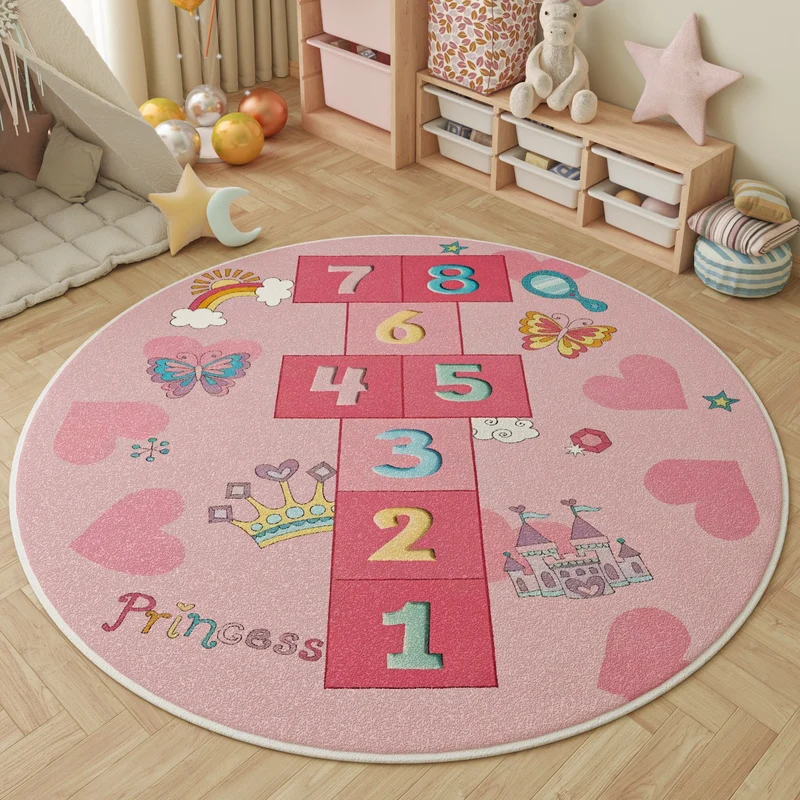 Playful Inspirational Round Area Rug Stornfield