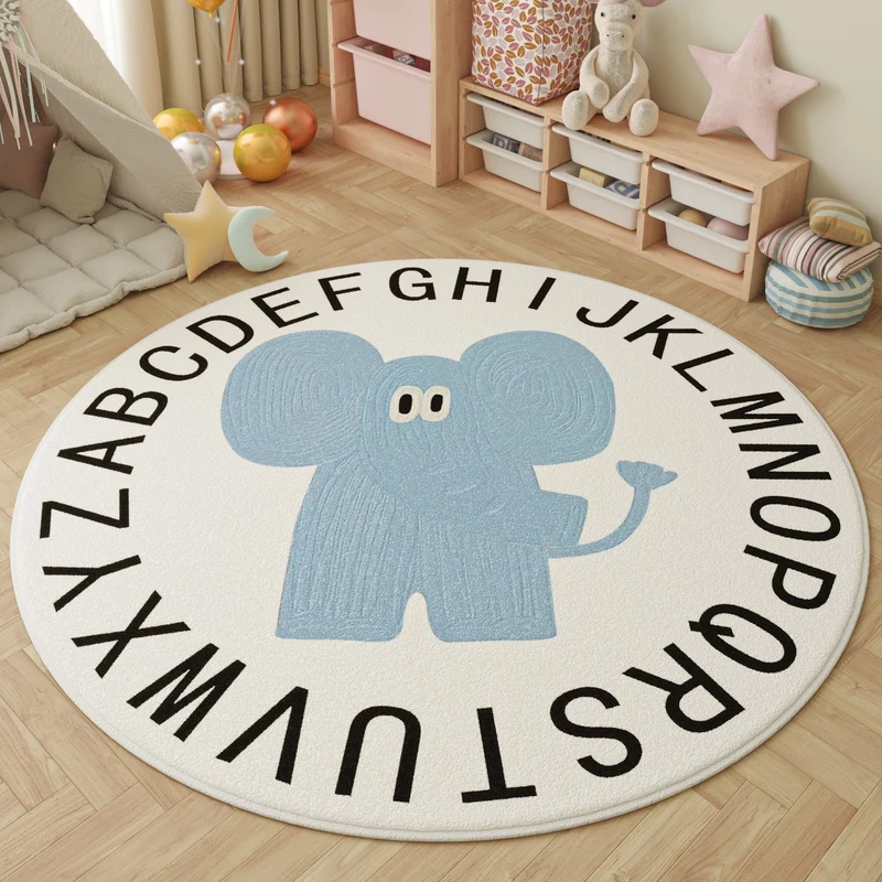 Playful Inspirational Round Area Rug Stornfield