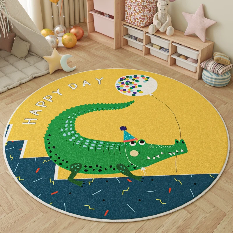 Playful Inspirational Round Area Rug Stornfield