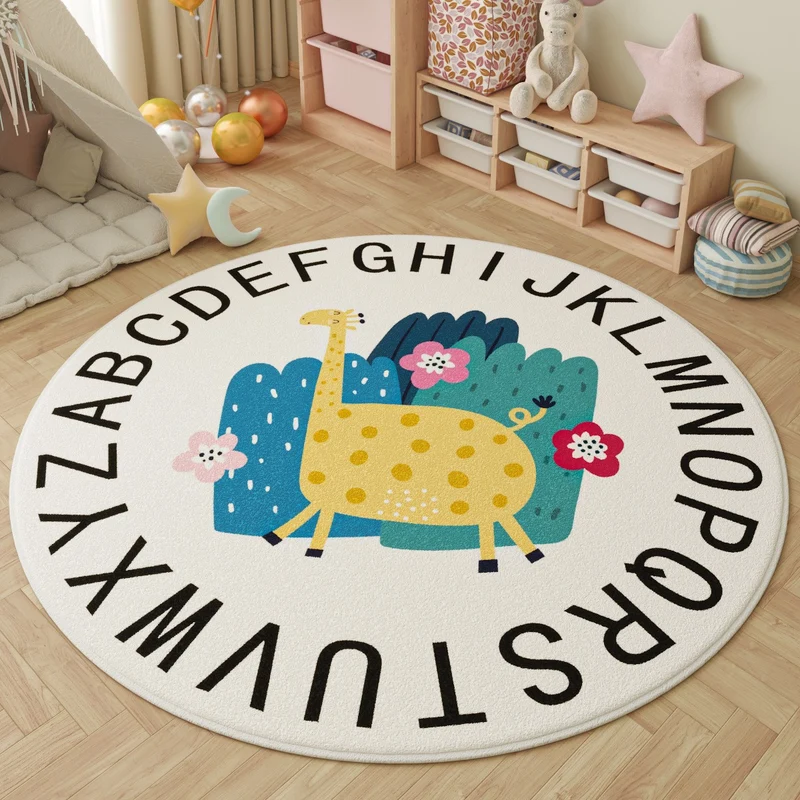 Playful Inspirational Round Area Rug Stornfield