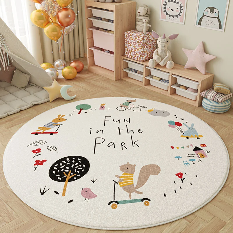 Playful Inspirational Round Area Rug Stornfield