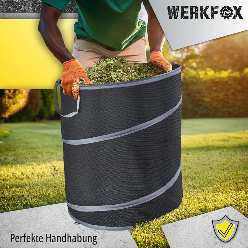 Pop-Up Garten-Abfallsack - Selbststehender Laubsack, 215 Liter
