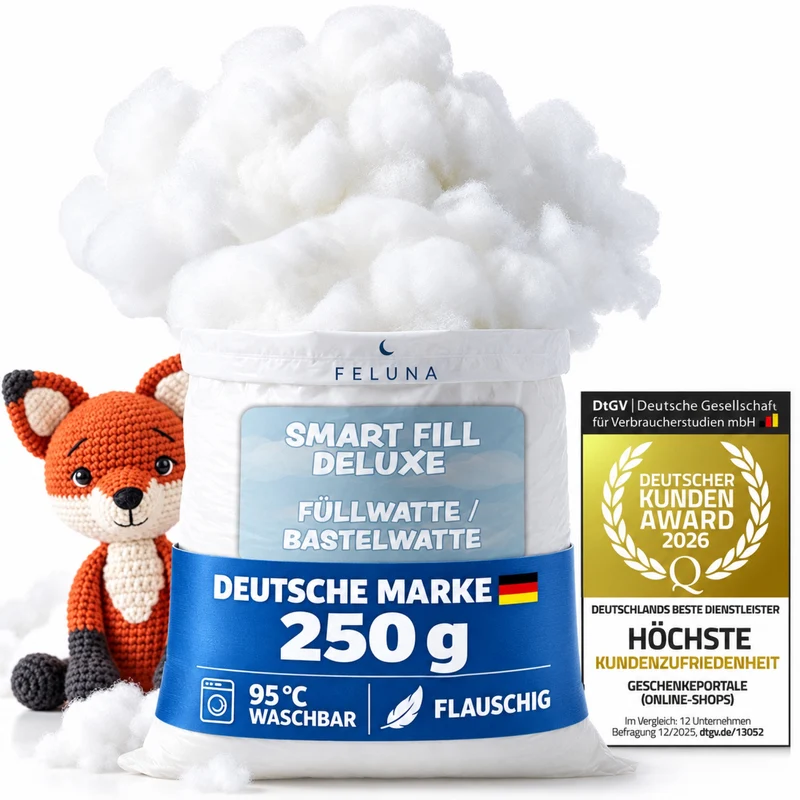 Premium Füllwatte 100% Öko-Tex Polyester für Kissen & Basteln