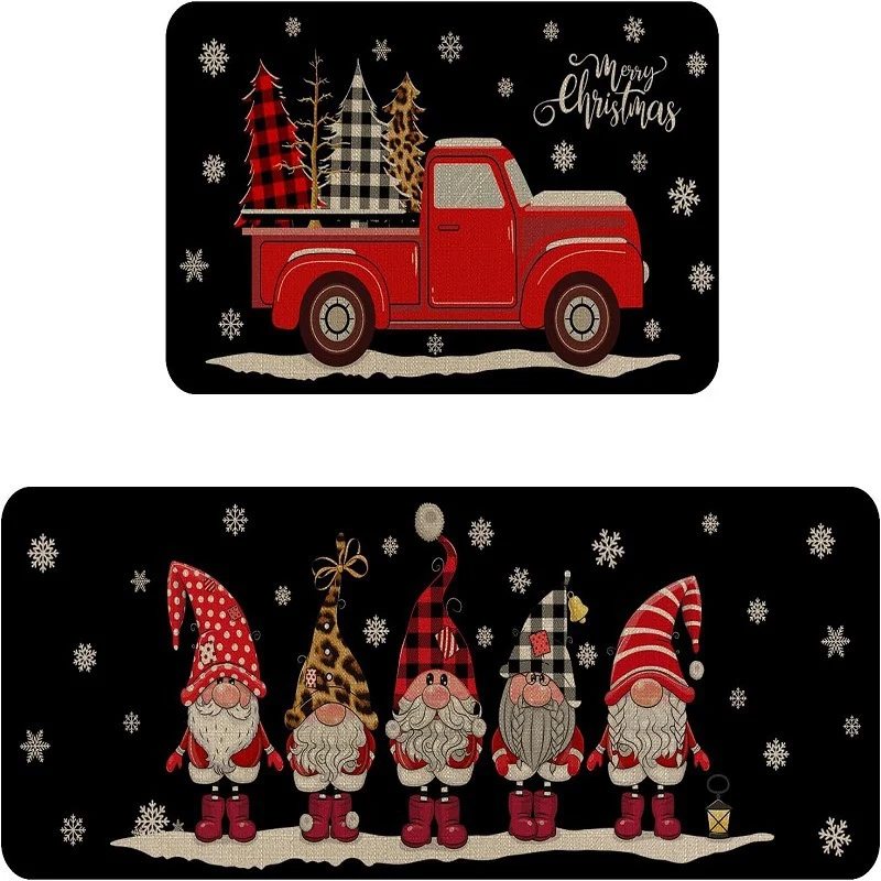 Playful Holiday-Themed Kitchen Mat Set Stornfield
