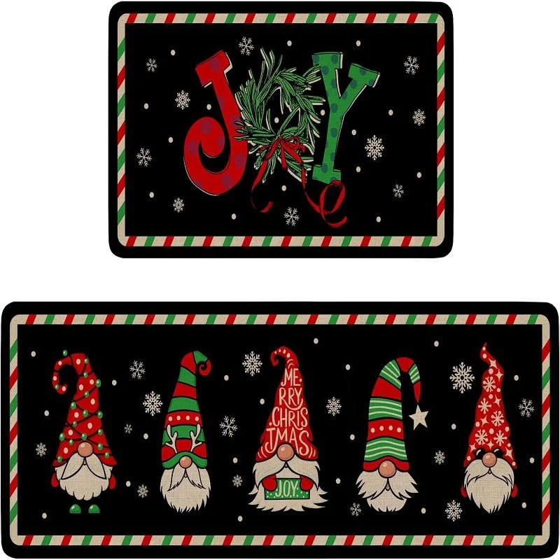 Playful Holiday-Themed Kitchen Mat Set Stornfield