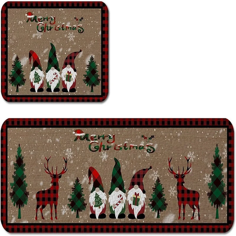 Playful Holiday-Themed Kitchen Mat Set Stornfield