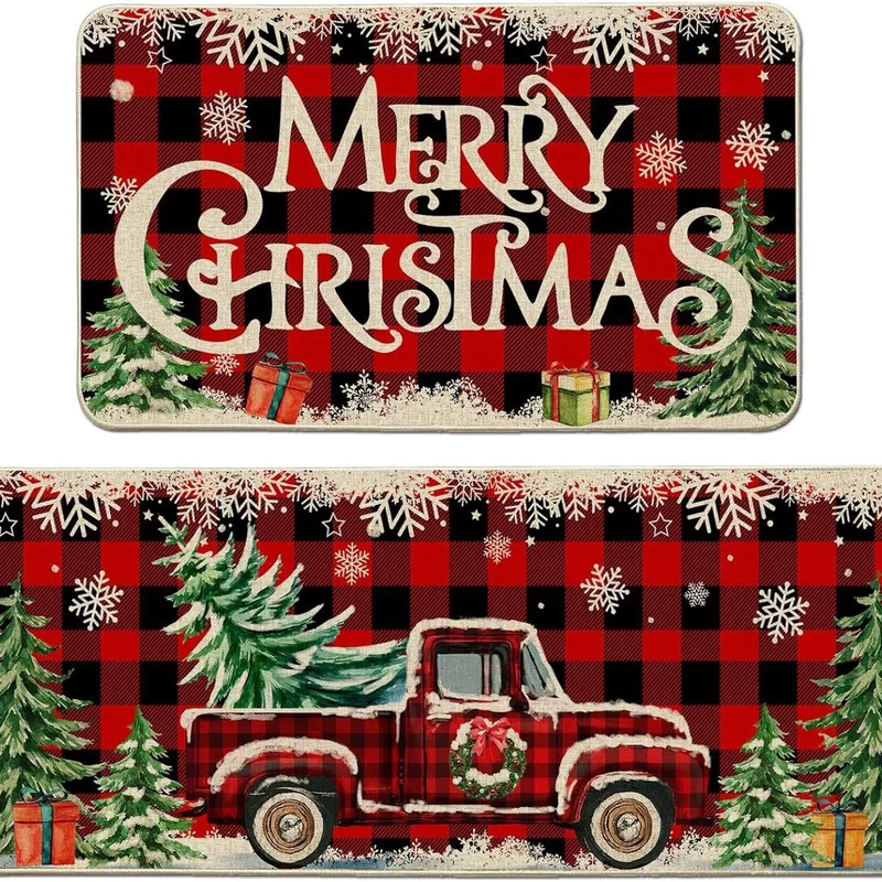 Playful Holiday-Themed Kitchen Mat Set Stornfield