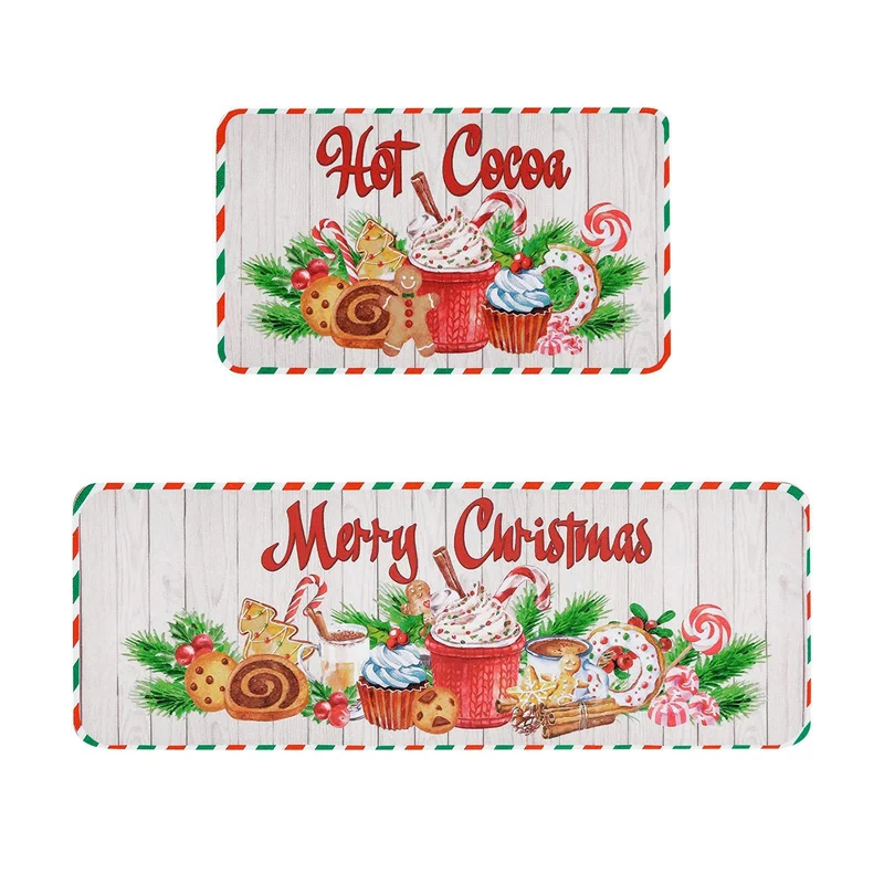 Playful Holiday-Themed Kitchen Mat Set Stornfield
