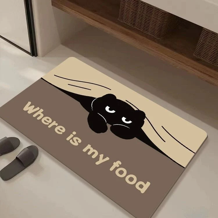 Playful Cat-Themed Kitchen Mat Stornfield
