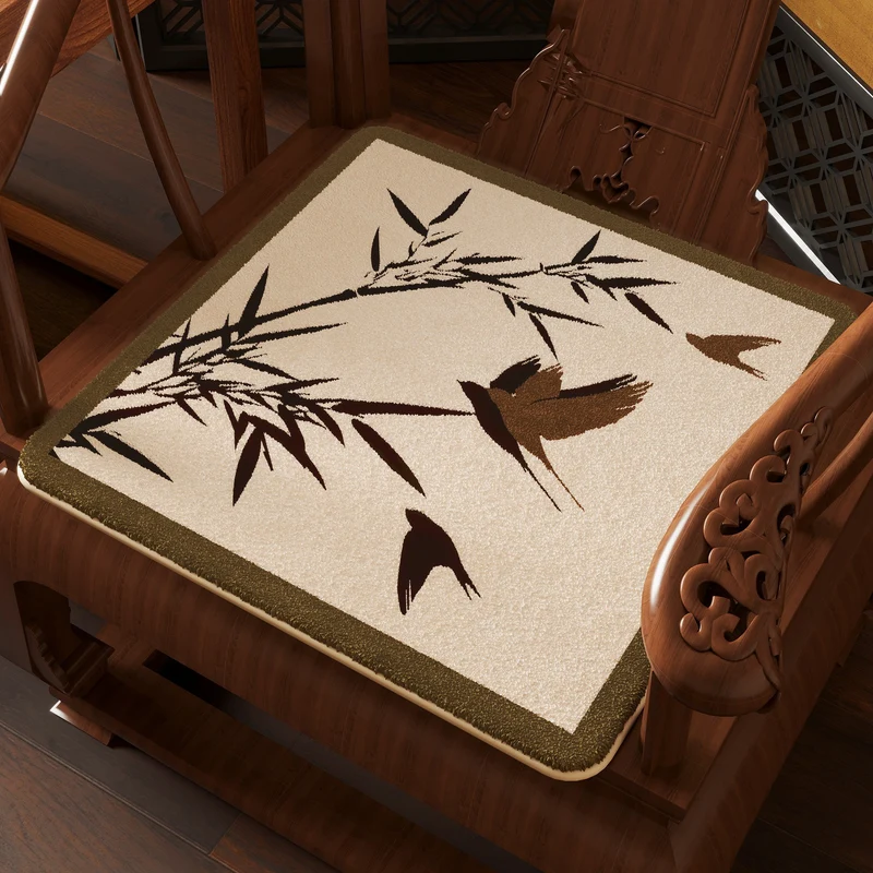 Ornate Birds-Themed Chair Cushion Stornfield