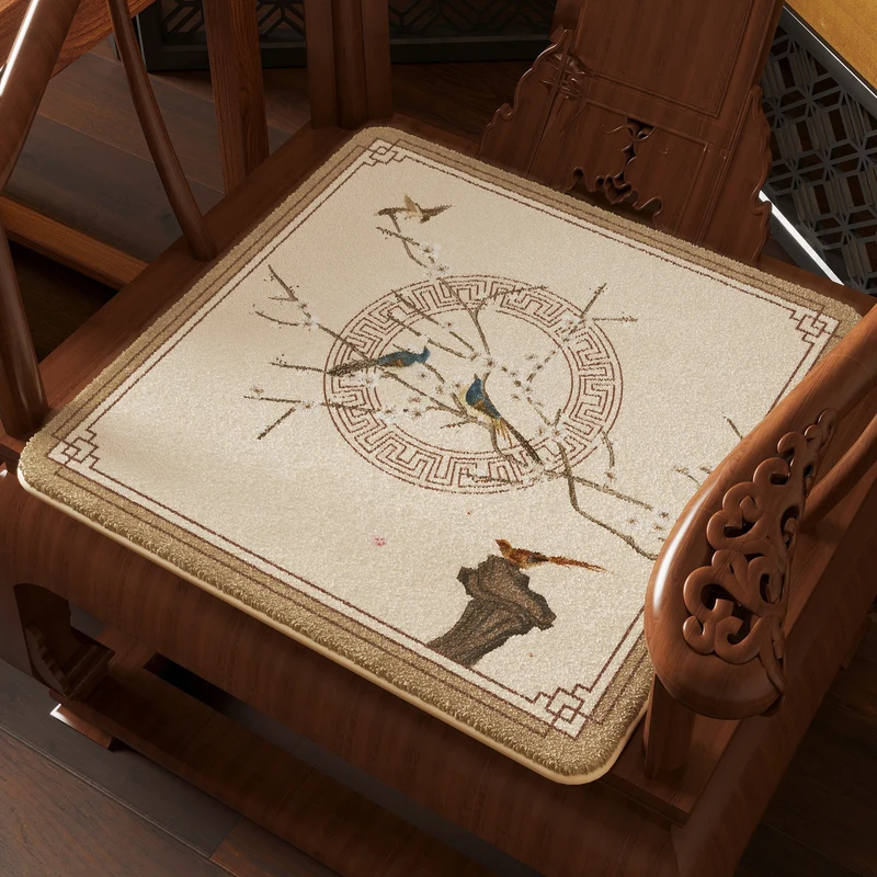Ornate Birds-Themed Chair Cushion Stornfield