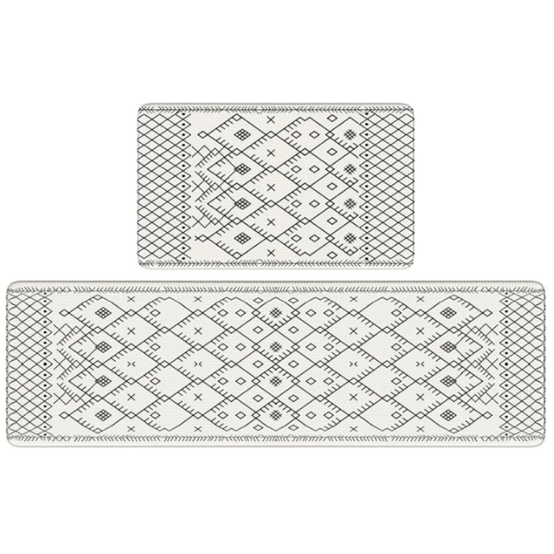 Non-Slip Geometric Print Kitchen Mat Set Stornfield