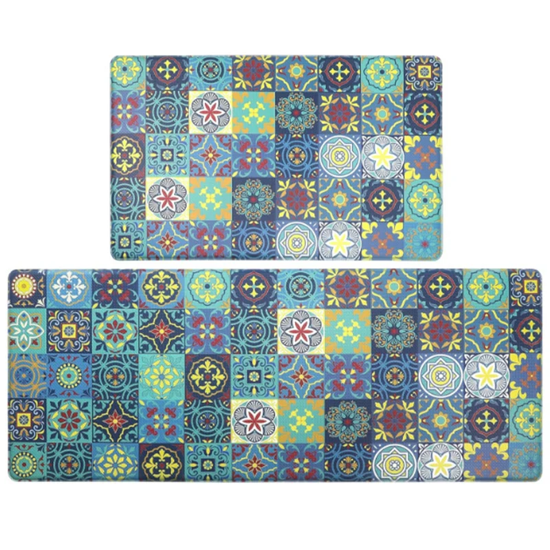 Non-Slip Geometric Print Kitchen Mat Set Stornfield