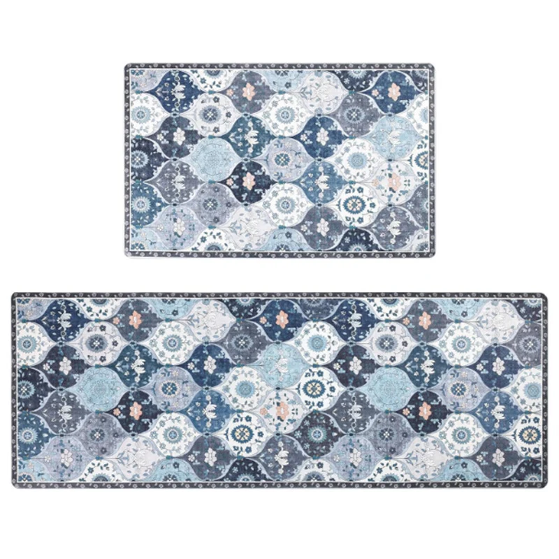 Non-Slip Geometric Print Kitchen Mat Set Stornfield
