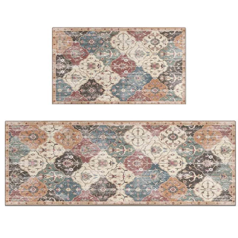 Non-Slip Geometric Print Kitchen Mat Set Stornfield