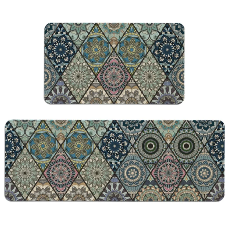 Non-Slip Geometric Print Kitchen Mat Set Stornfield