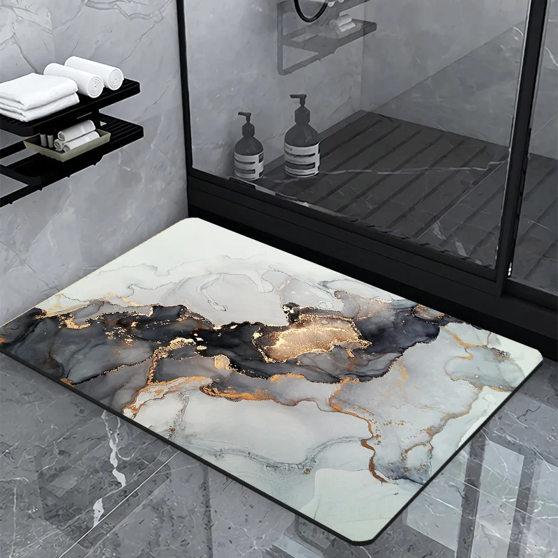 Luxury Marble Design Bath Mat Stornfield