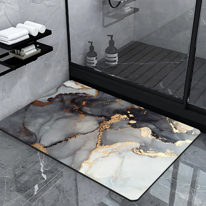 Luxury Marble Design Bath Mat Stornfield