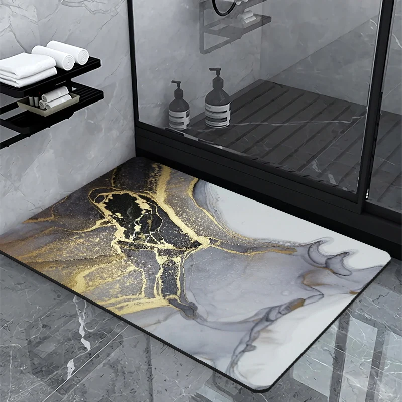 Luxury Marble Design Bath Mat Stornfield